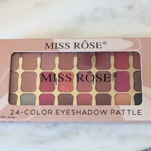 Miss Rose 24-Color Eyeshadow Palette - Pink, Brown, Gold Shades
